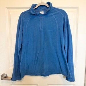 Columbia Pullover Sweater Women's XL  1/4 Zip Fleece  Blue